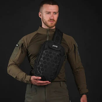 Багатофункціональна тактична сумка месенджер Armor 7л Чорний