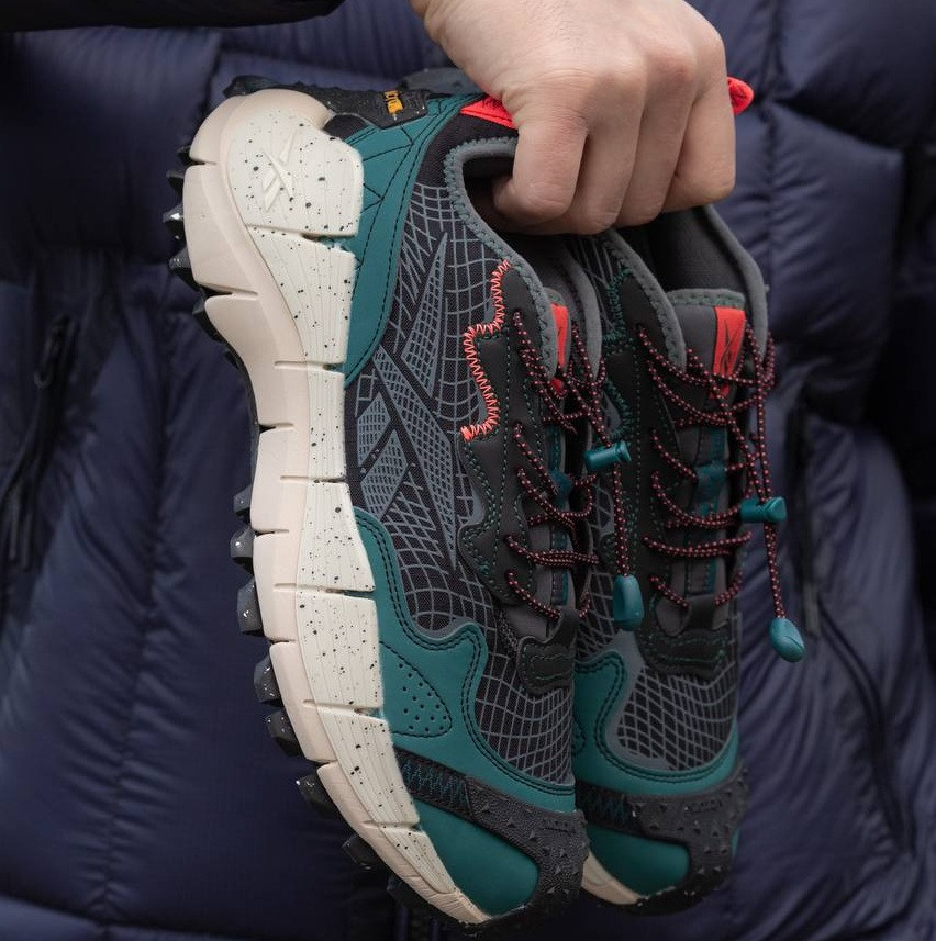 Кросівки чоловічі Reebok Zig Kinetica II Edge gore-tex весна-осінь демісезонні сині. Живе фото, фото 1