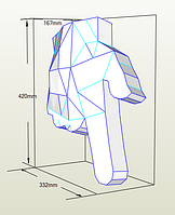 PaperKhan Набір для створення 3D фігур людина рука Паперкрафт Papercraft подарунок іграшка сувенір конструктор для творчості