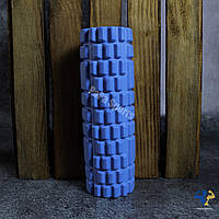 Ролл для фитнеса роллер для йоги валик 29 см синий