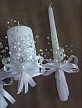 Весільні свічки ручної роботи Сімейне вогнище мод. "Кришталь", фото 2