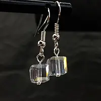 Сережки-підвіски жіночі срібло чеський кришталь Alexika