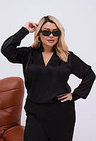 Шелковая Свободная женская блуза рубашка Ткань: Шелк Армани Размер: 44-48,50-54,56-60
