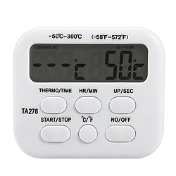 Термометр кухонний зі щупом для кухні, ТА-278 / Цифровий градусник з таймером / Побутовий термометр