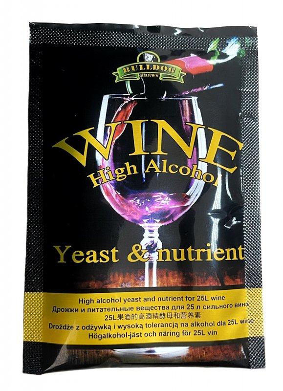 Винні дріжджі BULLDOG WINE YEAST & NUTR, універсальні, фото 1