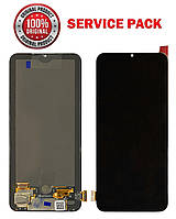 Дисплейний модуль (екран) для Xiaomi Mi 10 Lite (M2002J9G, M2002J9S, M2002J9E) Чорний SERVICE PACK AAAA