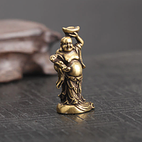 Мініатюрна кишенькова мідна фігурка маленька статуетка Будда Майтрея