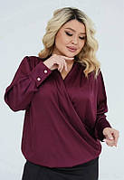 Шелковая Свободная женская блуза рубашка Ткань: Шелк Армани Размер: 44-46,48-50,52-54