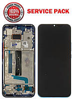 Дисплейний модуль (екран) для Xiaomi Mi 10 Lite (M2002J9G, M2002J9S, M2002J9E) Синій у рамці SERVICE PACK AAAA