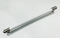 Ручка-скоба современная классика KB-890-224 Inox никель браш с белой вставкой 224 мм