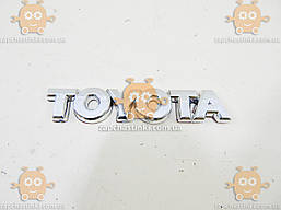 Емблема-напис TOYOTA 94х19мм на двосторонньому скотчі (логотип, орнамент) (пр-во Завод)