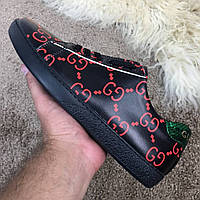 Кроссовки Gucci Ace Sneaker with GG Print Black