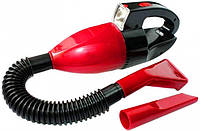 Пылесос для авто Car vacum cleaner 0267 с фонариком 12 V контейнер 200 Красный с черным