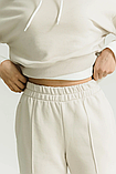 Стильний спортивний костюм тринитка з подвійними манжетами 42-52 розміри різні кольори бежевий, фото 4