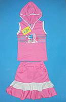Летний комплект костюм для девочки Mine 86-92 см Розовый (ю130)