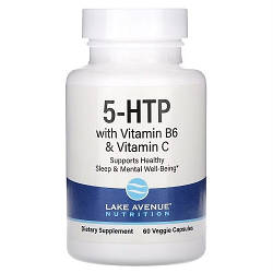 Амінокислота Lake Avenue Nutrition 5-HTP 100 mg with Vitamin B6 & Vitamin C (60 капсул.)