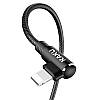 USB кабель кутовий Kaku KSC-028 USB - Lightning 1m - Black, фото 2