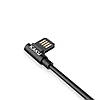 USB кабель кутовий Kaku KSC-028 USB - Lightning 1m - Black, фото 3