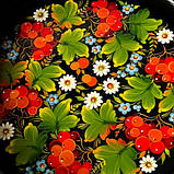 Цукерниця Петриківський розпис ручної роботи кругла з дерева 25см КАЛИНА Український сувенір, фото 4