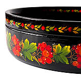 Цукерниця Петриківський розпис ручної роботи кругла з дерева 25см КАЛИНА Український сувенір, фото 7