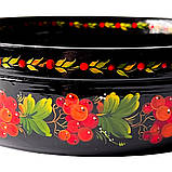 Цукерниця Петриківський розпис ручної роботи кругла з дерева 25см КАЛИНА Український сувенір, фото 8