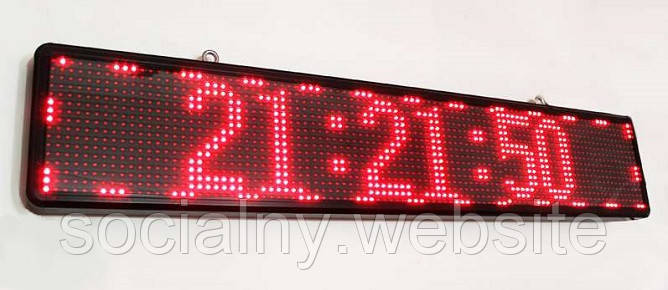 Бегущая строка LED светодиодная 100 х 20 см красная Wi-Fi, USB влагостойкая уличная красные диоды большая - фото 3 - id-p2082776841