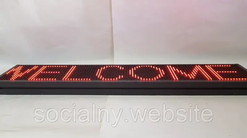 Бегущая строка LED светодиодная 100 х 20 см красная Wi-Fi, USB влагостойкая уличная красные диоды большая - фото 5 - id-p2082776841