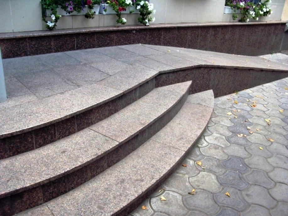 Термооброблені гранітні сходинки, фото 1