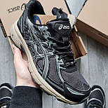 Чоловічі кросівки Asics Gel-Venture 6 "Black/Gray" весна осінь літо демісезонний текстиль. Живе фото, фото 7