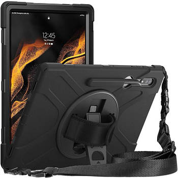 Чохол з ремінцем Pirate King Case + Плівка для Samsung Galaxy Tab S8 Ultra / S9 Ultra Black