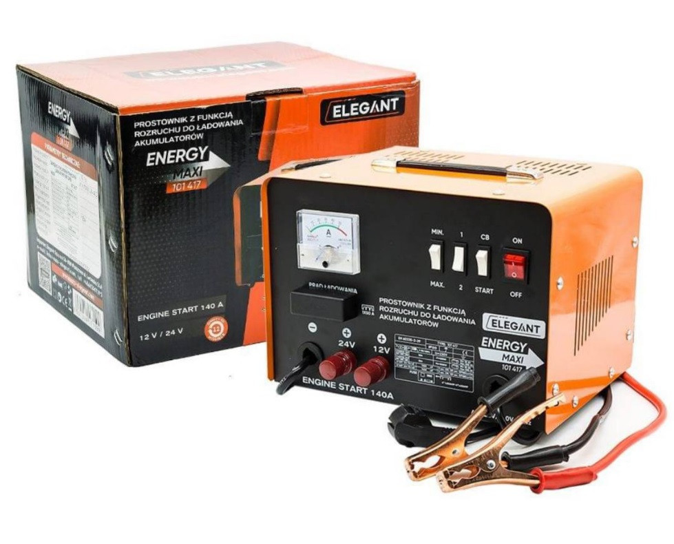 Пуско-зарядний пристрій 45А, старт 140А 12-24V Elegant Maxi EL 101 417, фото 1