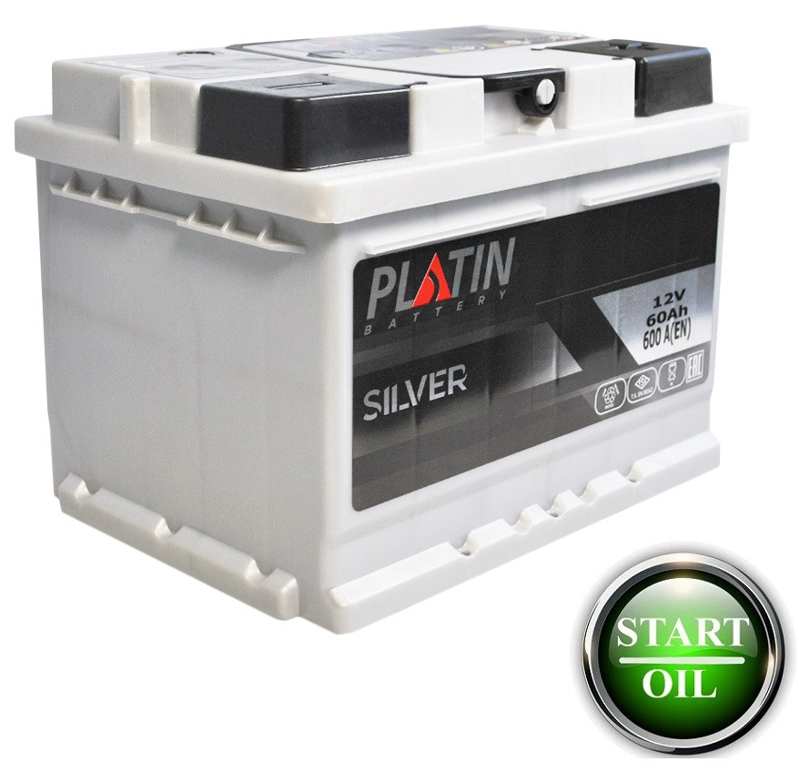 Акумулятор PLATIN SILVER 60Ah 600A R+