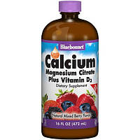 Микроэлемент Кальций Bluebonnet Nutrition Calcium Magnesium Citrate + Vitamin D3, 16 oz 472 ml Natural Mixed