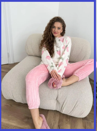 Женская пижама принт O7P8Q Пижама кофта и штаны, Модная женская пижама, Женская пижама теплая - фото 1 - id-p2082806338
