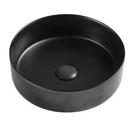 Накладний умивальник на стільницю круглий Koller Pool Round Arc Black 355х355 мм RA-0355-WB-MB Чорний матовий
