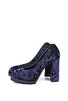 Туфли из велюра на каблуке Lea Foscati 36-39 синий