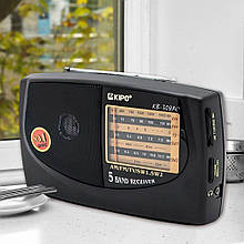 Радіоприймач компактний KIPO KB-308 AC всехвильовий, Чорний (В)