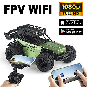 Радіокерована машинка баггі з Wi-Fi камерою FPV C050 AdventureRover Green