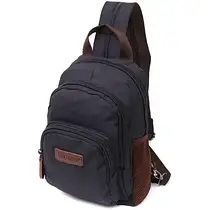 Компактний міський рюкзак з поліестеру з великою кількістю кишень Vintage 22148 Чорний