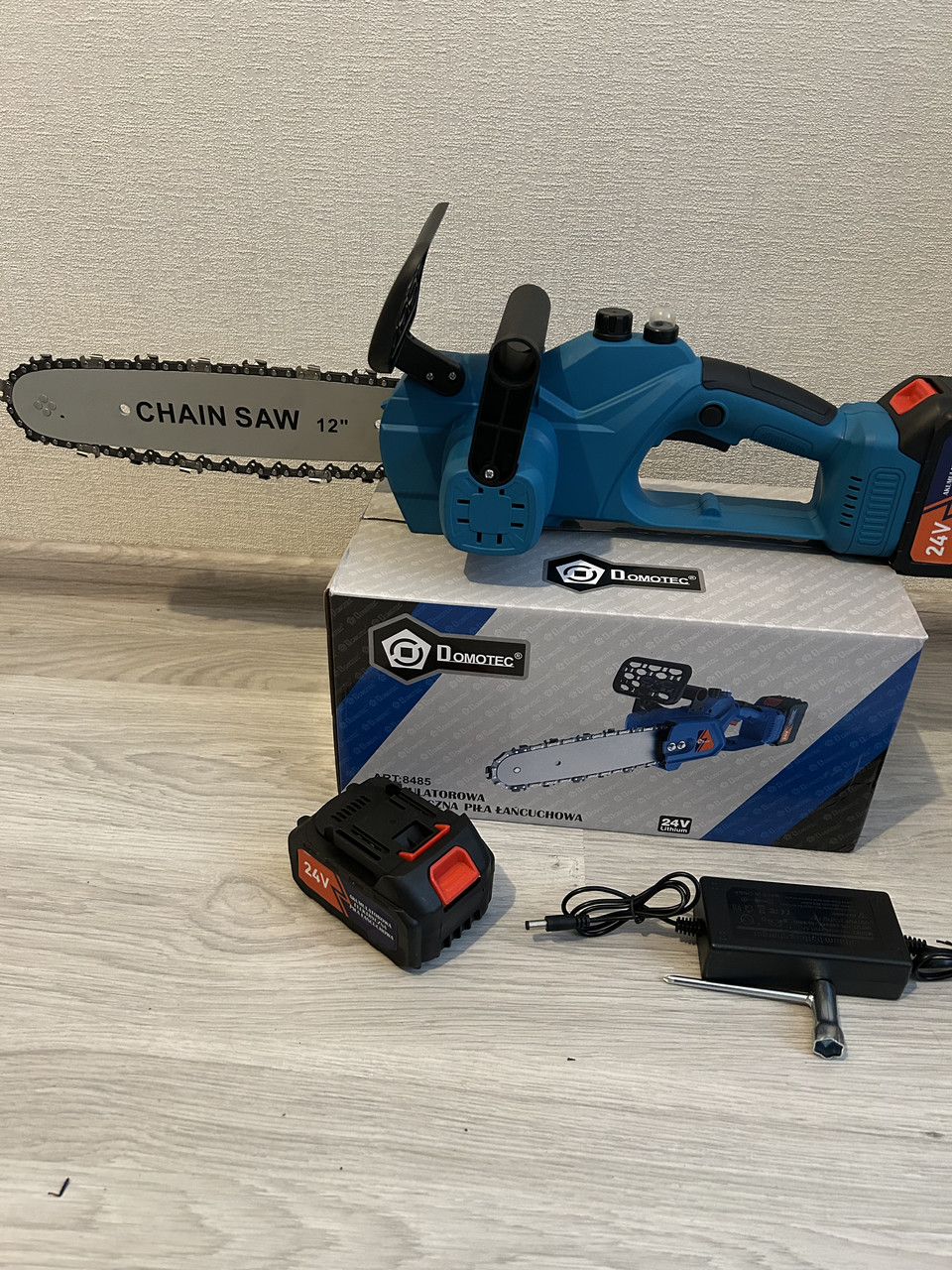 Ручна пила domotec CHAIN SAW 12 електрична ланцюгова акумуляторна пила 25 см шина