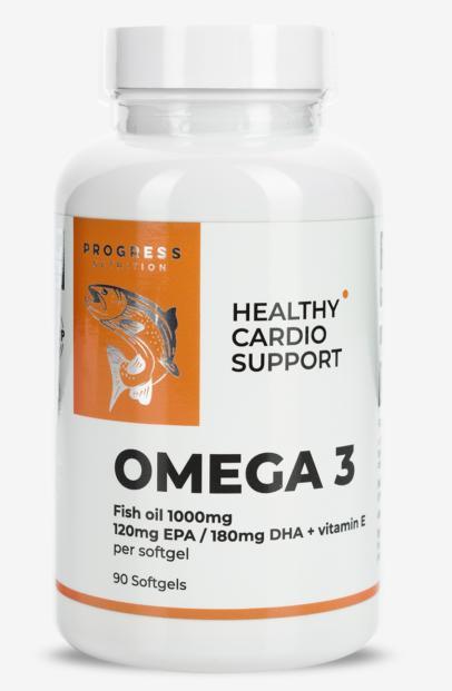 Джерело жирних кислот Progress Nutrition OMEGA-3 HEALTHY 1000мг 90 капсул, фото 1