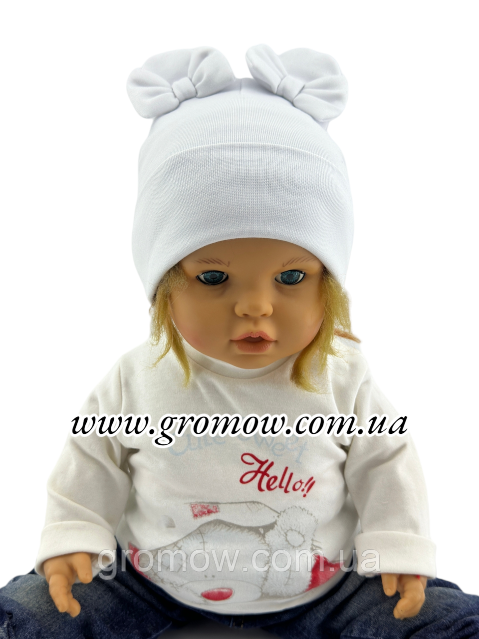 Оптом шапки 44, 46, 48, 50, 52 розмір трикотажна дитяча шапка головні убори дитячі гурт (ОШ36293), фото 1
