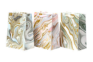 Пакет паперовий з глітером 25*32*11см Зріз каменю ООПТ (12)