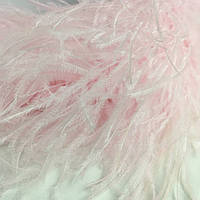 Страусовое боаTM Glamora De Lux, двухслойное, цвет Baby Pink (039) , 1 м