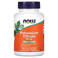 Now Foods potassium citrate 99 mg 180 капсул, now калий цитрат 99 мг 180 капсул