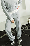 Стильний спортивний костюм тринитка з подвійними манжетами 42-52 розміри різні кольори сірий, фото 5