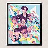 Картина за номерами Аніме, K-Pop, BTS Fun Art (БТС) 40*50 см Орігамі LW 3288 pbn-a, фото 4