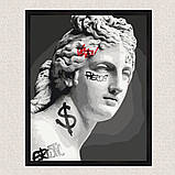 Картина за номерами Люди. Грецька скульптура статуя у графіті 40*50 см Орігамі LW 3289, фото 8