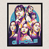 Картина за номерами K-Pop, Джи Айдл G Idle 40*50 см Орігамі LW 31160 pbn-a, фото 8