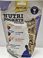 Подушечки для котов рыбный микс GimCat Nutri Pockets Sea Mix 150 г
